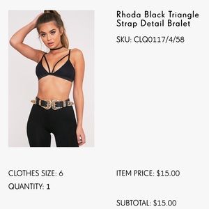 PLT Black Triangle Bralette